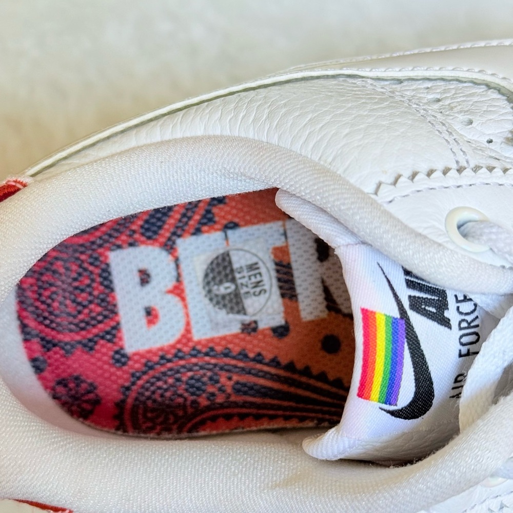 Nike White Sneakers with Rainbow Detail - Picture 8 of 8
